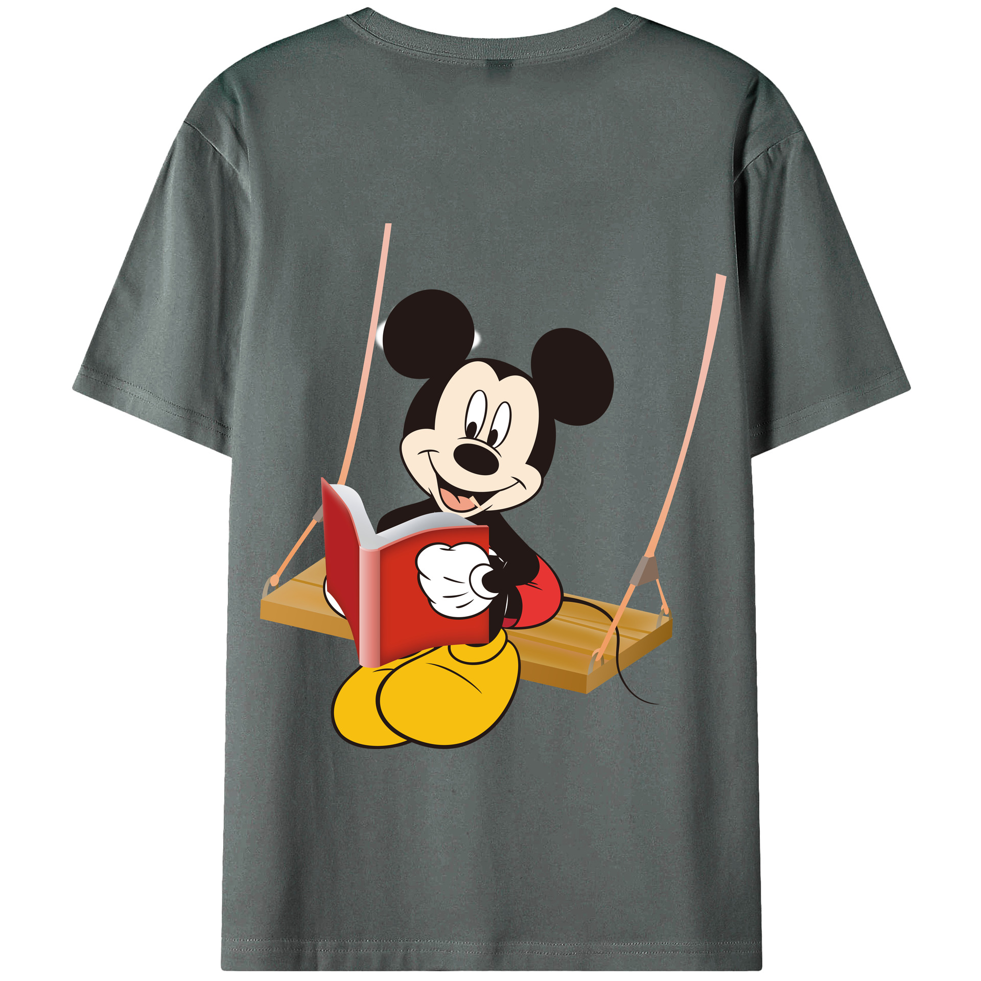 （画像用） ミッキーマウス Mickey Mouse 綿100％半袖Tシャツ（背面プリント）